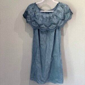 Knox Rose Boho Embroidered Dress Cottagecore Western Shabby Chic Mini